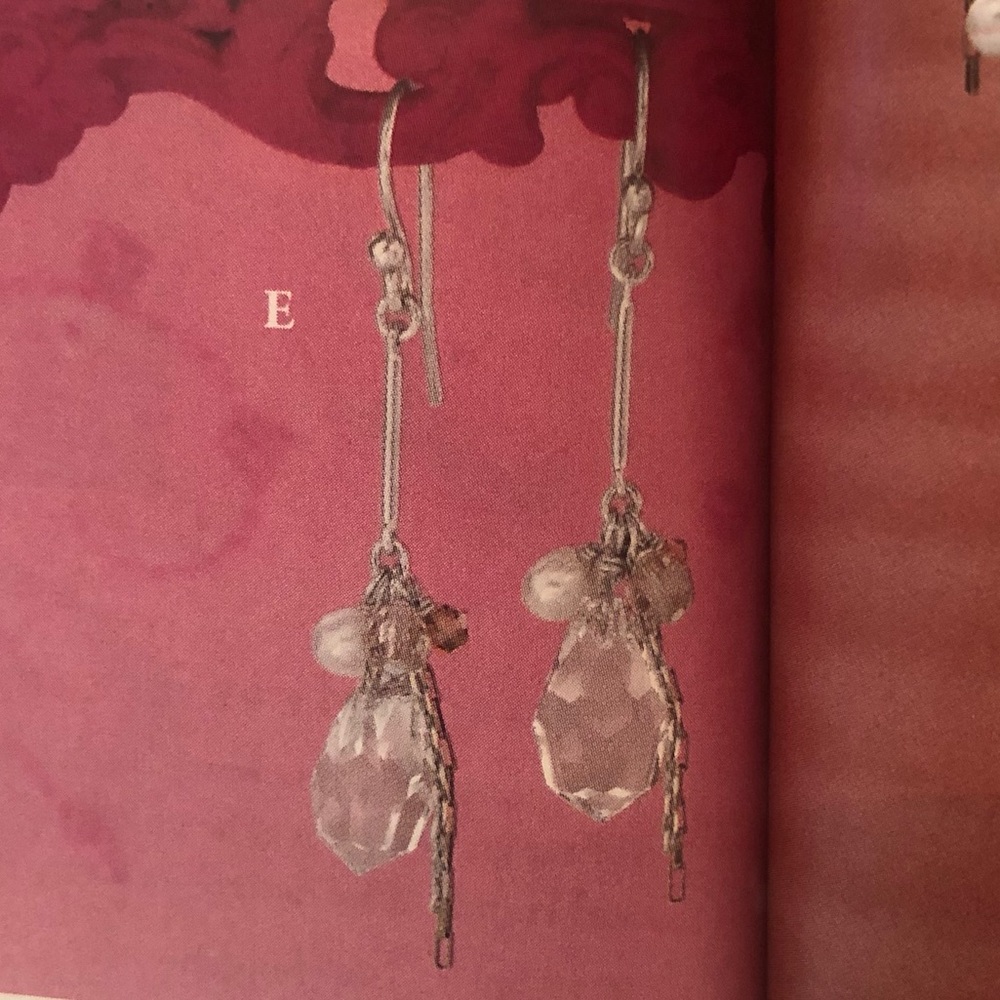 Silpada Sparkling Crystal Pearl Sterling Silver Party Time Drop Earrings W2270